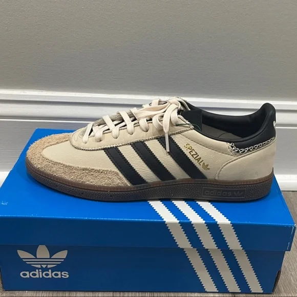 Adidas Men's Cream and Black Spezial Sneakers - Picture 1 of 6